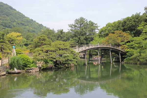 Giardino Ritsurin Prefettura Kagawa Giappone — Foto Stock