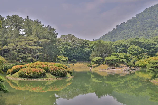 Een Ritsurin Tuin Kagawa Prefectuur Japan — Stockfoto