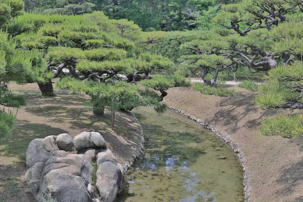 Ένας Κήπος Ritsurin Kagawa Νομός Στην Ιαπωνία — Φωτογραφία Αρχείου