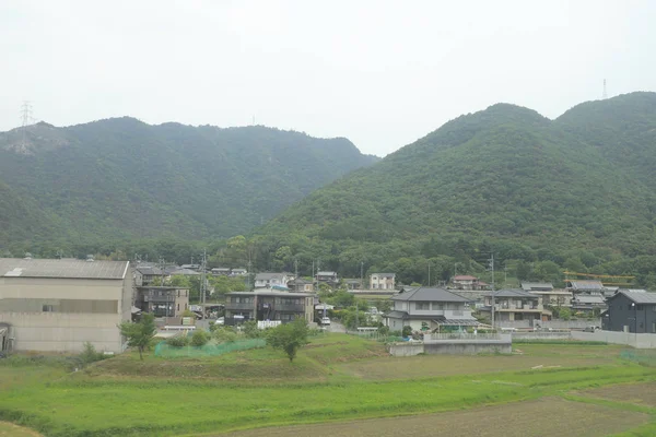 Window View Out Speed Train Japan — Stock Photo, Image