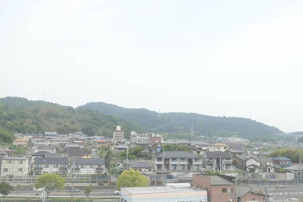 Desde Ventana Vista Desde Tren Velocidad Japón — Foto de Stock