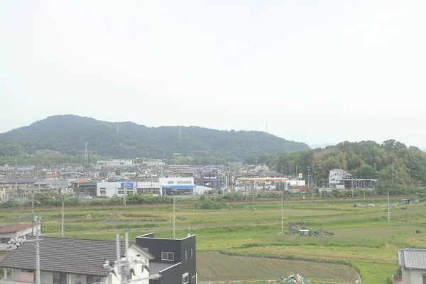 Window View Out Speed Train Japan — Stock Photo, Image