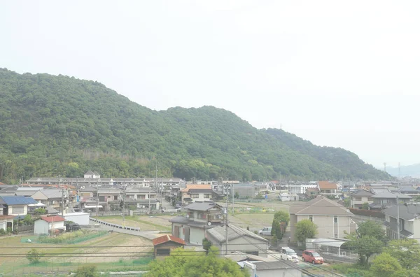Desde Ventana Vista Desde Tren Velocidad Japón —  Fotos de Stock