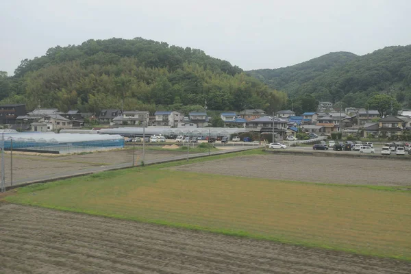 速鉄道日本の車窓から — ストック写真