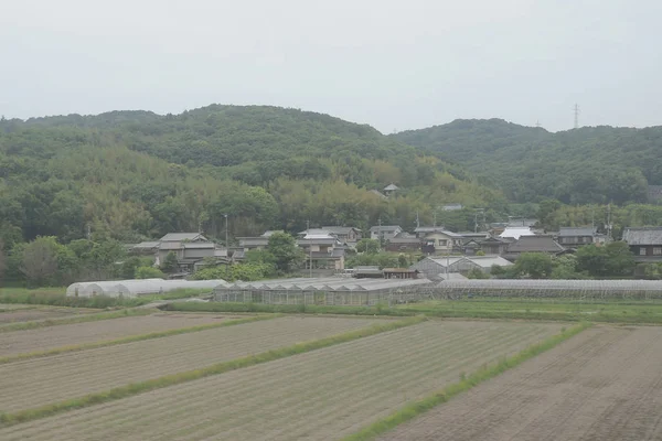 从窗口看速度火车日本 — 图库照片