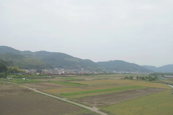Window View Out Speed Train Japan — Stock Photo, Image