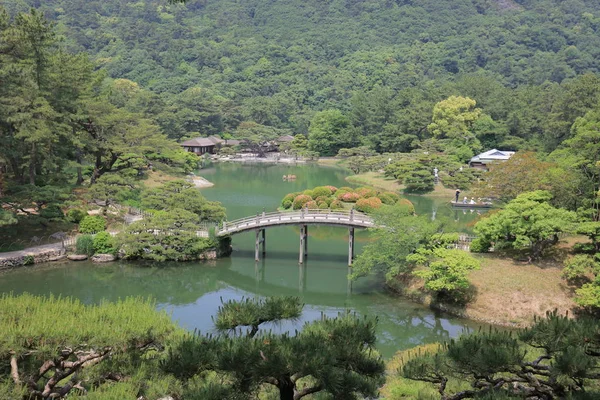 Zen Tuin Ritsurin Park Takamatsu Shikoku Japan — Stockfoto