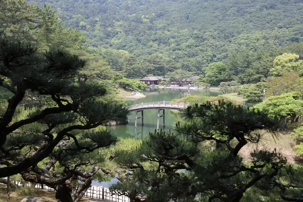 Zen Garden Ritsurin Park Takamatsu Shikoku Japan — Stock Photo, Image