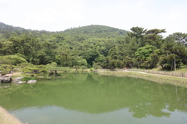 Jardim Zen Ritsurin Park Takamatsu Shikoku Japão — Fotografia de Stock