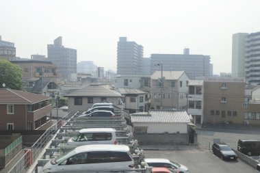 pencere görünümünden tren dışında Japonya