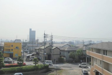 pencere görünümünden tren dışında Japonya