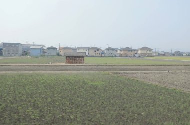 pencere görünümünden tren dışında Japonya