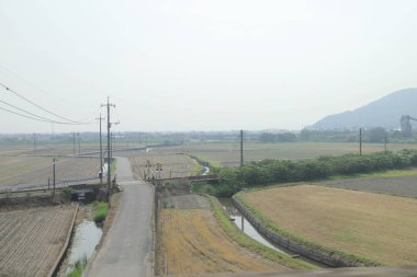 pencere görünümünden tren dışında Japonya