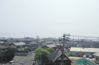 pencere görünümünden tren dışında Japonya
