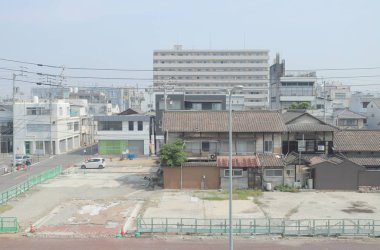 pencere görünümünden tren dışında Japonya