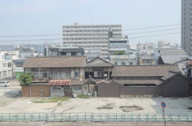 pencere görünümünden tren dışında Japonya