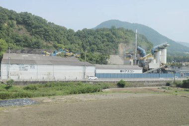 pencere görünümünden tren dışında Japonya