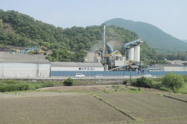 pencere görünümünden tren dışında Japonya