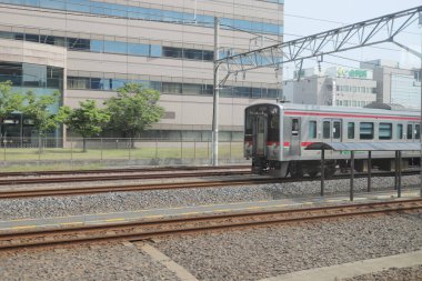 pencere görünümünden tren dışında Japonya