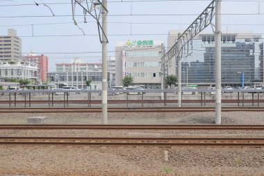 pencere görünümünden tren dışında Japonya