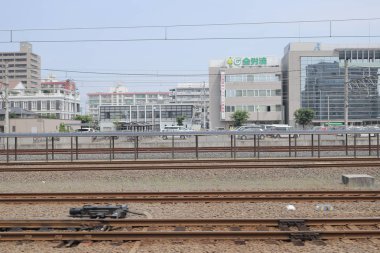 pencere görünümünden tren dışında Japonya