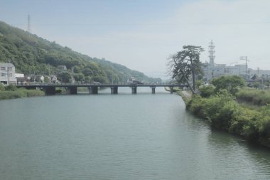 pencere görünümünden tren dışında Japonya