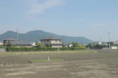 pencere görünümünden tren dışında Japonya