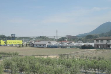 pencere görünümünden tren dışında Japonya