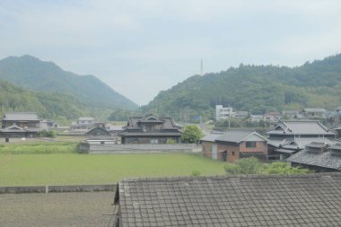 pencere görünümünden tren dışında Japonya