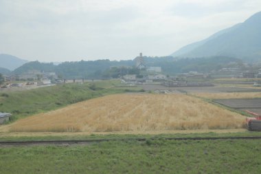 pencere görünümünden tren dışında Japonya