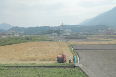 pencere görünümünden tren dışında Japonya