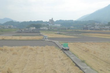 pencere görünümünden tren dışında Japonya