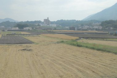 pencere görünümünden tren dışında Japonya