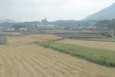 pencere görünümünden tren dışında Japonya