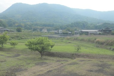 pencere görünümünden tren dışında Japonya
