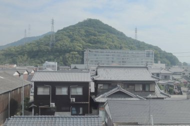 pencere görünümünden tren dışında Japonya