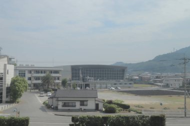 pencere görünümünden tren dışında Japonya