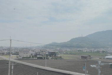 pencere görünümünden tren dışında Japonya