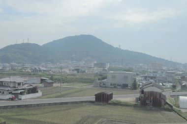pencere görünümünden tren dışında Japonya