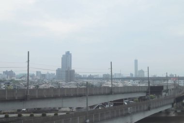 pencere görünümünden tren dışında Japonya