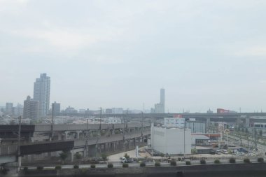 pencere görünümünden tren dışında Japonya