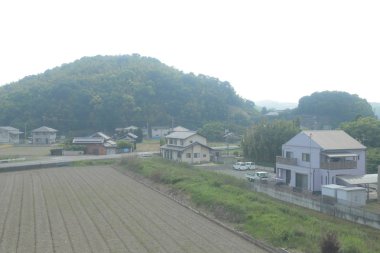 pencere görünümünden tren dışında Japonya