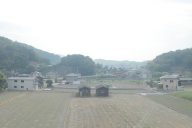 pencere görünümünden tren dışında Japonya