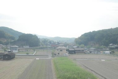 pencere görünümünden tren dışında Japonya