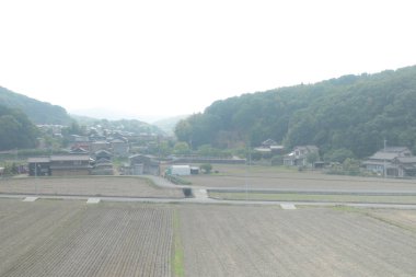 pencere görünümünden tren dışında Japonya