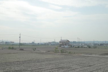 pencere görünümünden tren dışında Japonya