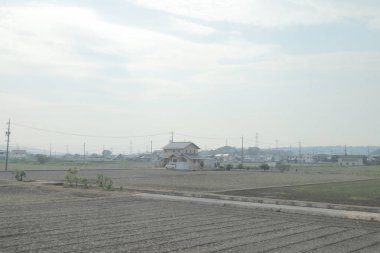pencere görünümünden tren dışında Japonya