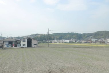 pencere görünümünden tren dışında Japonya