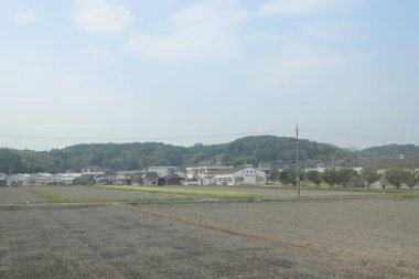 pencere görünümünden tren dışında Japonya