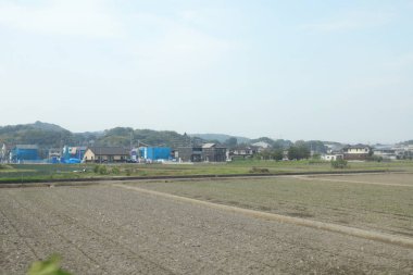 pencere görünümünden tren dışında Japonya